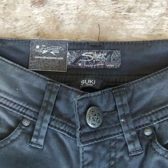 NWT SILVER SUKI JEANS JEANS. FADED BLACK. SZ 25X32 - Picture 2 of 11
